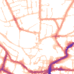 Daytime road noise heatmap for LN1 3AL
