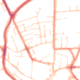 Daytime road noise heatmap for LN1 3JU