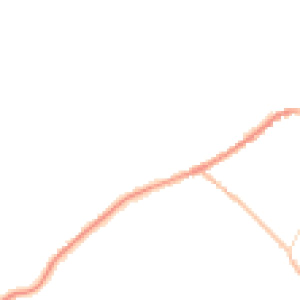 Night-time road noise heatmap for LN13 0AD