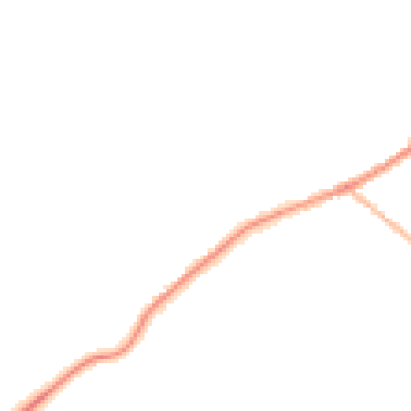 Night-time road noise heatmap for LN13 0AH