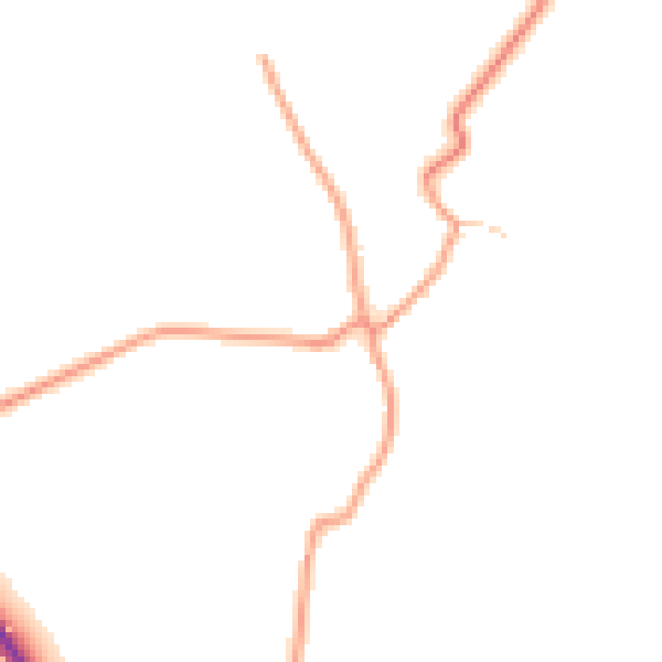 Daytime road noise heatmap for LN13 0BB