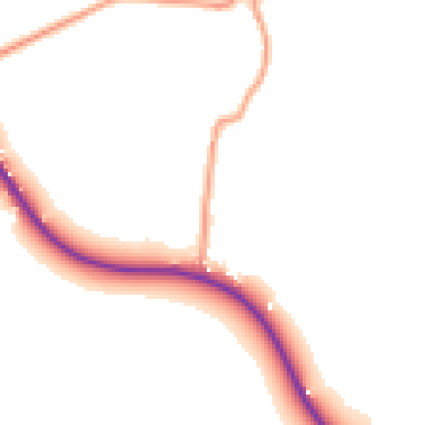 Daytime road noise heatmap for LN13 0BQ