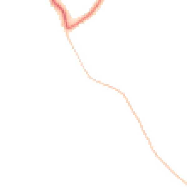 Night-time road noise heatmap for LN13 0DF