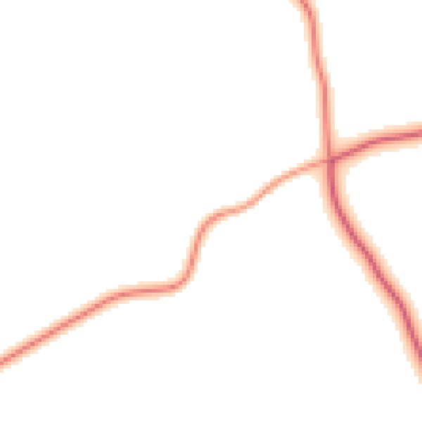 Daytime road noise heatmap for LN13 0DZ