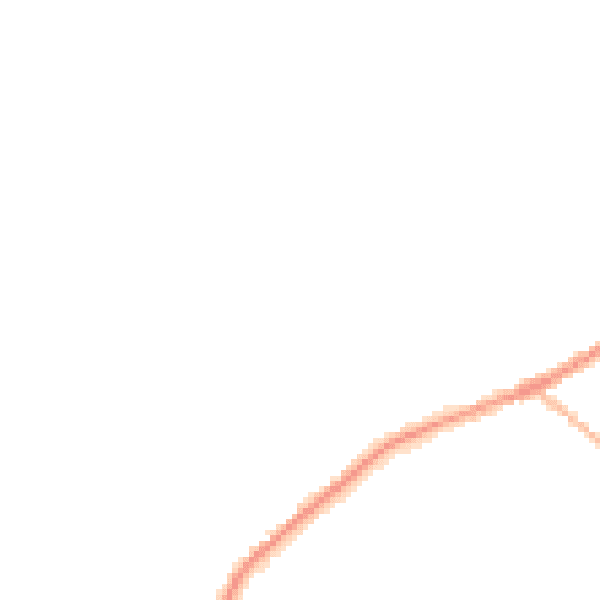 Night-time road noise heatmap for LN13 0PR