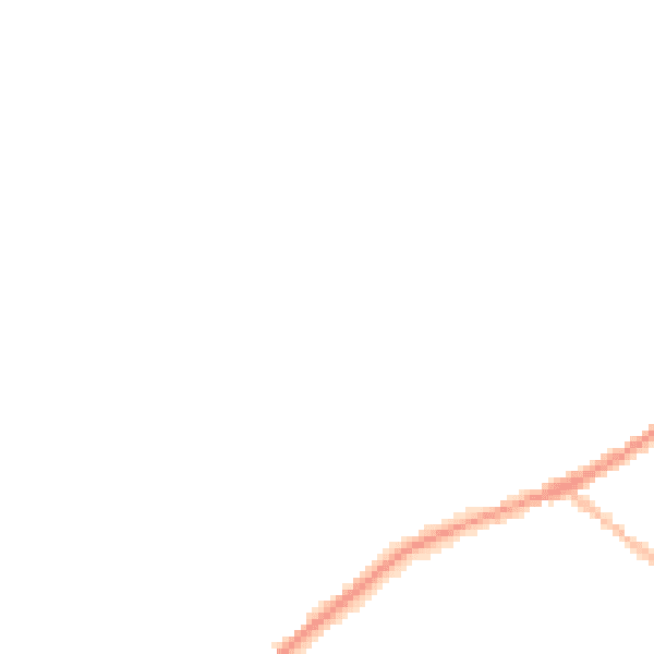 Night-time road noise heatmap for LN13 0PS