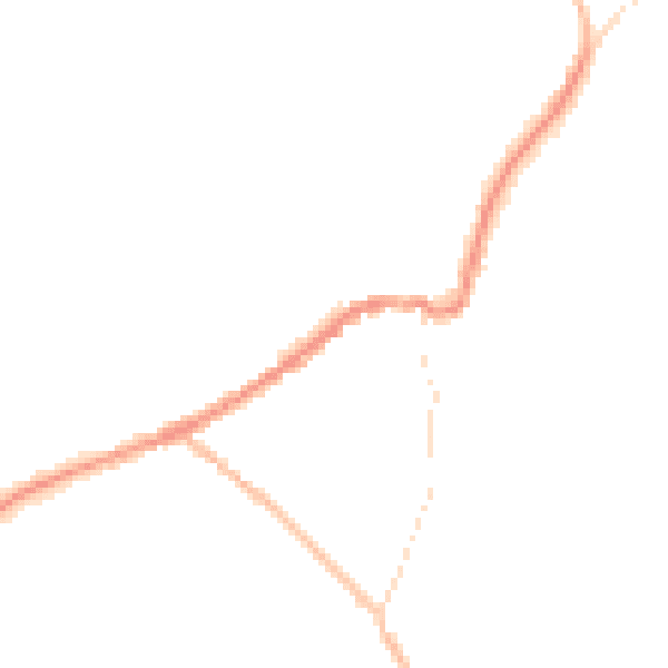 Night-time road noise heatmap for LN13 9DG