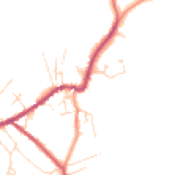 Daytime road noise heatmap for LN13 9EG