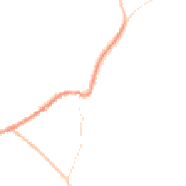 Night-time road noise heatmap for LN13 9EG