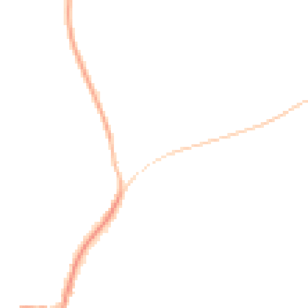 Night-time road noise heatmap for LN13 9EW