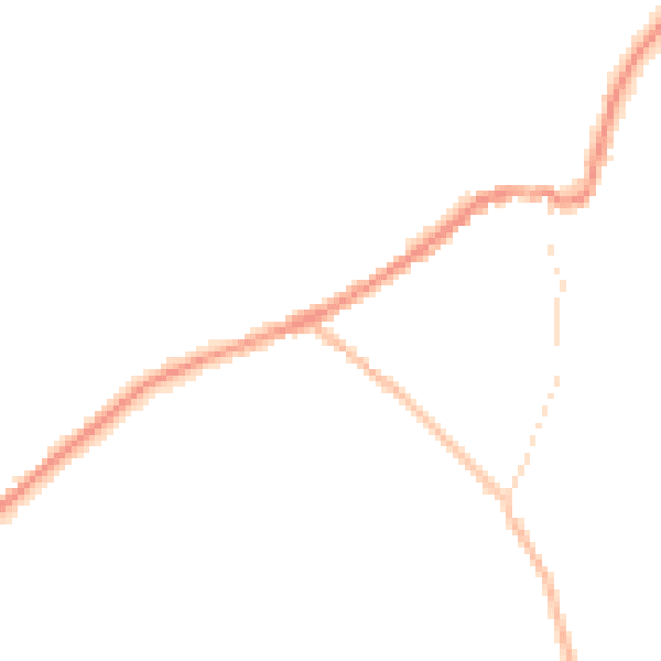 Night-time road noise heatmap for LN13 9HE