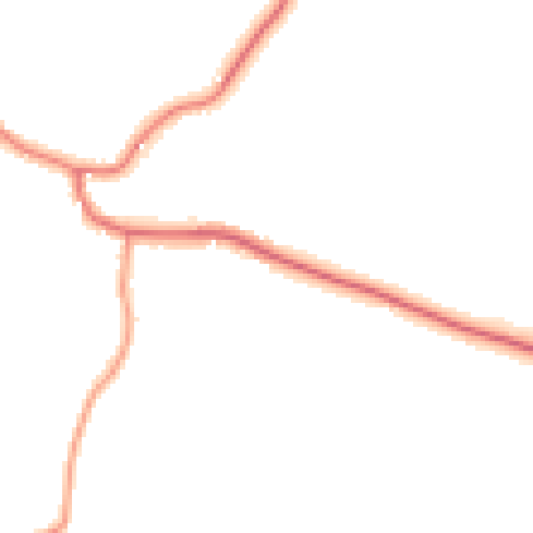 Daytime road noise heatmap for LN13 9JJ