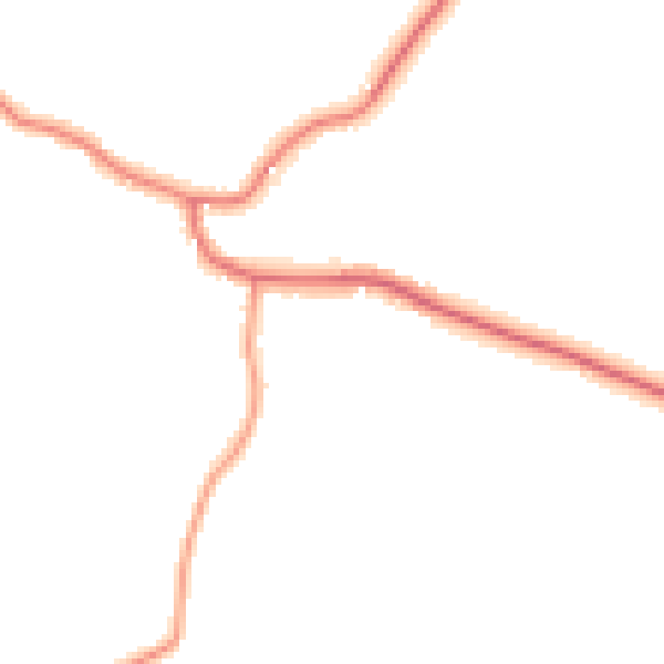 Daytime road noise heatmap for LN13 9JQ