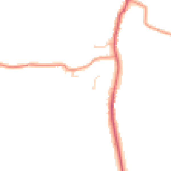 Daytime road noise heatmap for LN13 9RD