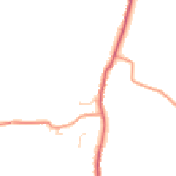 Daytime road noise heatmap for LN13 9RX