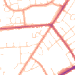 Daytime road noise heatmap for LN2 1AX