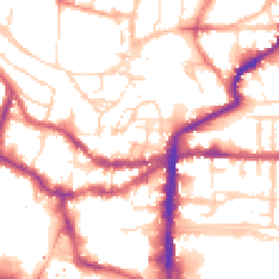 Daytime road noise heatmap for LN2 1BD