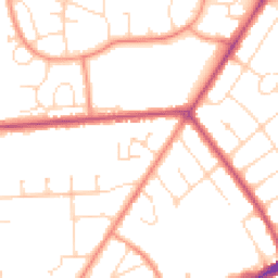 Daytime road noise heatmap for LN2 1BH