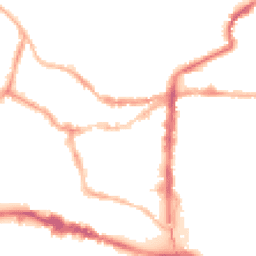 Night-time road noise heatmap for LN2 1DY