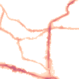 Night-time road noise heatmap for LN2 1DZ
