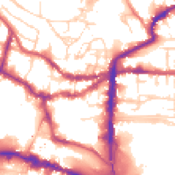 Daytime road noise heatmap for LN2 1EH