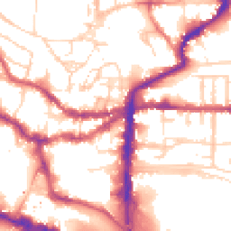 Daytime road noise heatmap for LN2 1EW