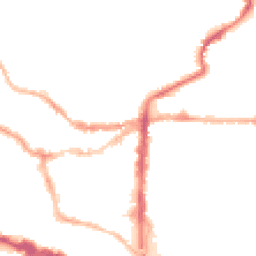 Night-time road noise heatmap for LN2 1EW