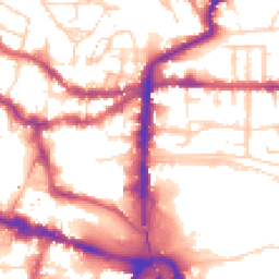 Daytime road noise heatmap for LN2 1HA