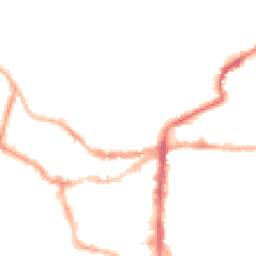 Night-time road noise heatmap for LN2 1JB