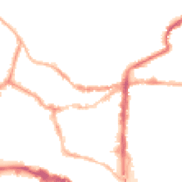 Night-time road noise heatmap for LN2 1JS