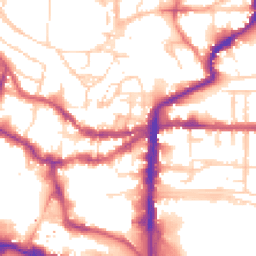 Daytime road noise heatmap for LN2 1LD