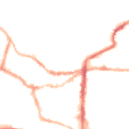 Night-time road noise heatmap for LN2 1LF