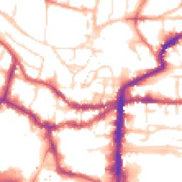 Daytime road noise heatmap for LN2 1LW