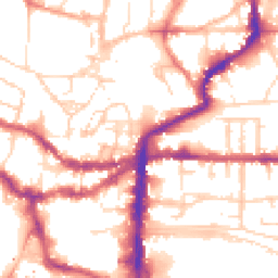 Daytime road noise heatmap for LN2 1NN