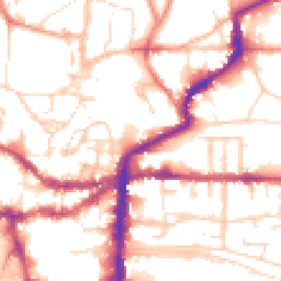 Daytime road noise heatmap for LN2 1NP