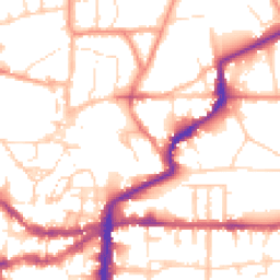 Daytime road noise heatmap for LN2 1PW