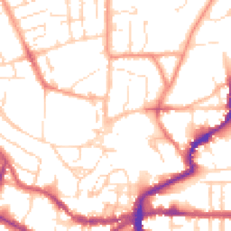 Daytime road noise heatmap for LN2 1QA