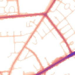 Daytime road noise heatmap for LN2 1RA