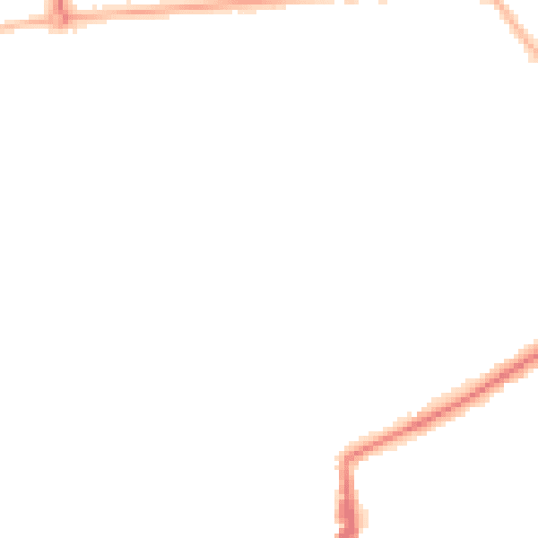 Night-time road noise heatmap for LN2 1RJ