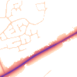 Daytime road noise heatmap for LN2 2BN