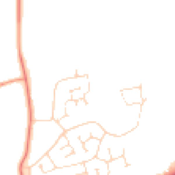 Daytime road noise heatmap for LN2 2FD