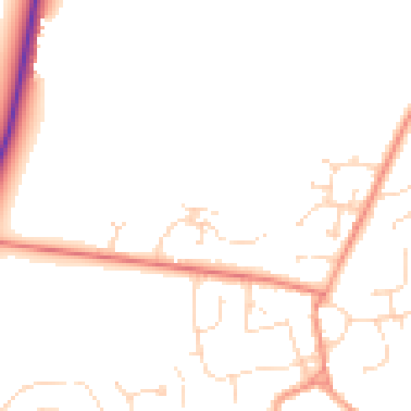 Daytime road noise heatmap for LN2 2GN
