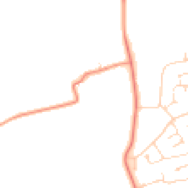 Daytime road noise heatmap for LN2 2GQ
