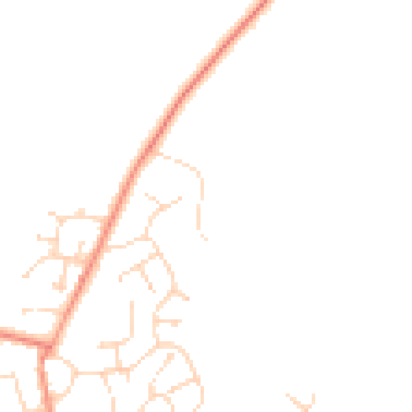 Daytime road noise heatmap for LN2 2GS