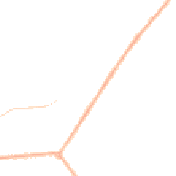 Night-time road noise heatmap for LN2 2HS