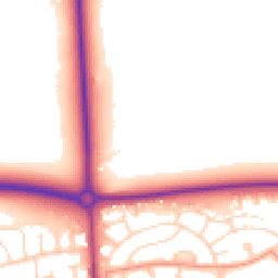 Daytime road noise heatmap for LN2 2LQ