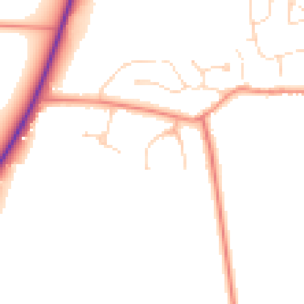 Daytime road noise heatmap for LN2 2PR
