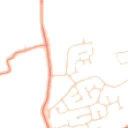 Daytime road noise heatmap for LN2 2QG