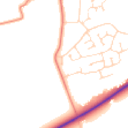 Daytime road noise heatmap for LN2 2QW