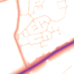Daytime road noise heatmap for LN2 2RD